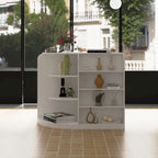Bureau de réception en L, blanc, 1 personne