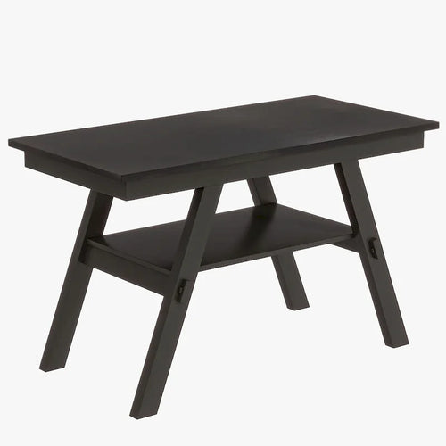 Ensemble de salle à manger 6 pièces à hauteur de comptoir avec étagère de rangement, banc et 4 chaises, expresso et beige
