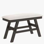 Ensemble de salle à manger 6 pièces à hauteur de comptoir avec étagère de rangement, banc et 4 chaises, expresso et beige